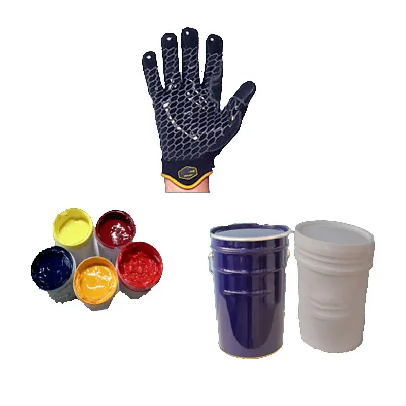 Glove printing silicone ink Decription:&nbsp;Silk screen printing silicone rubber can be firmly adhered to the surface of textiles by screen printing.Printing o...