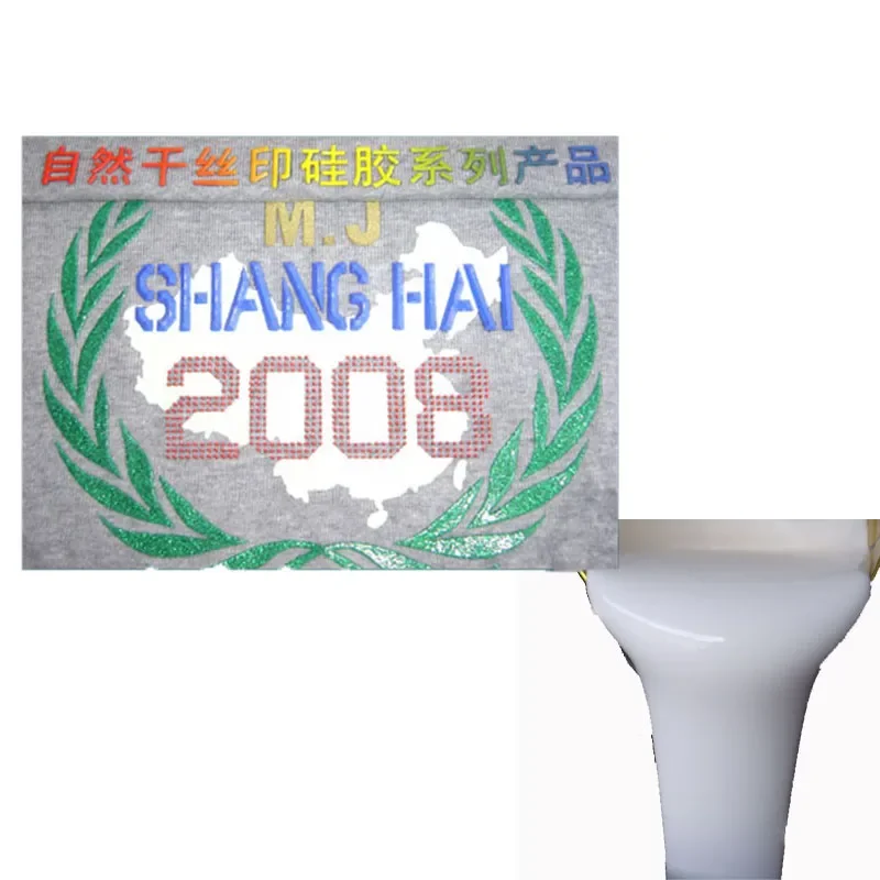 Textile printing ink Decription:&nbsp;Silk screen printing silicone rubber can be firmly adhered to the surface of textiles by screen printing.Printing on&nbsp;...