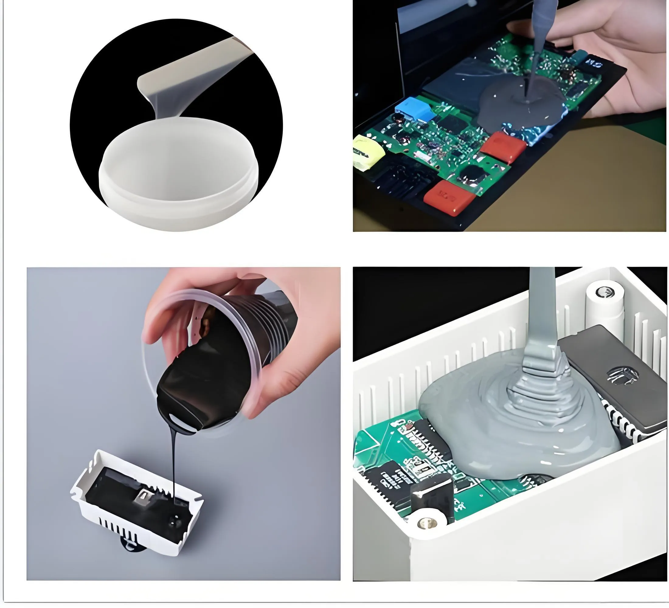 Electronic potting silicone